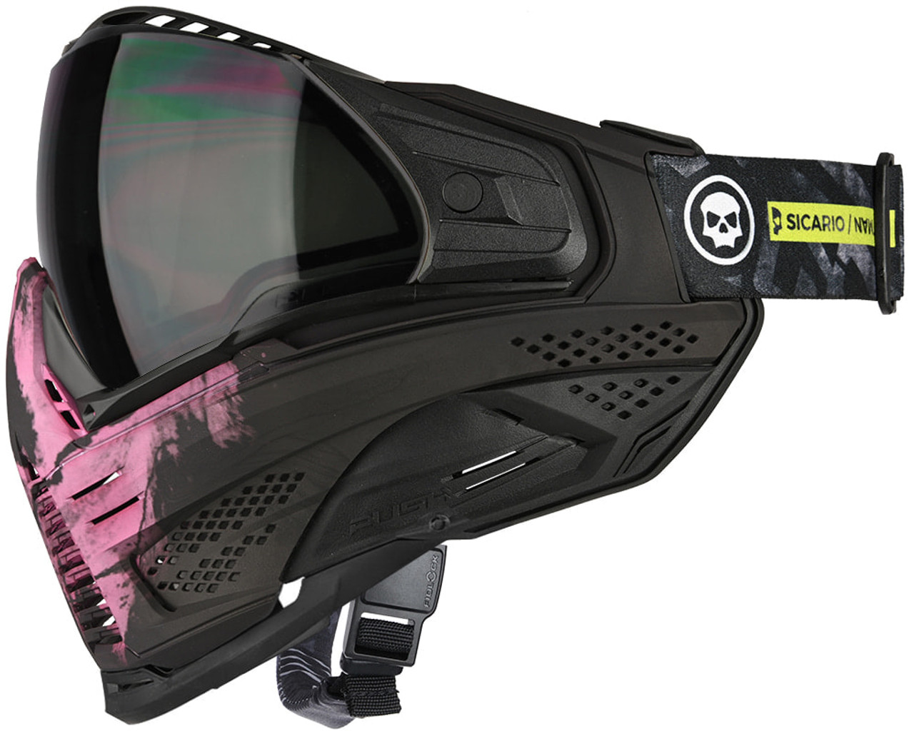 Push Unite XL Paintball Mask - Infamous Pink Skull