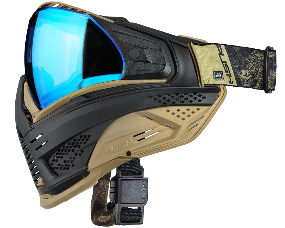 Push Unite XL Paintball Mask - Golden Dragon