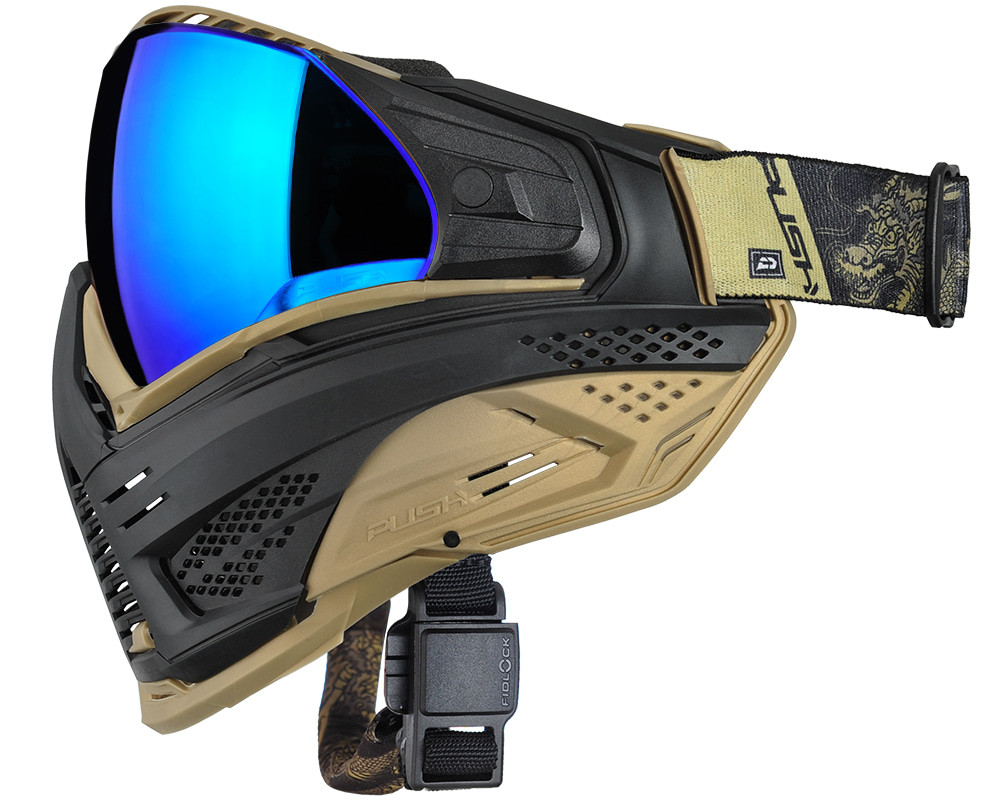 Push Unite XL Paintball Mask - Golden Dragon