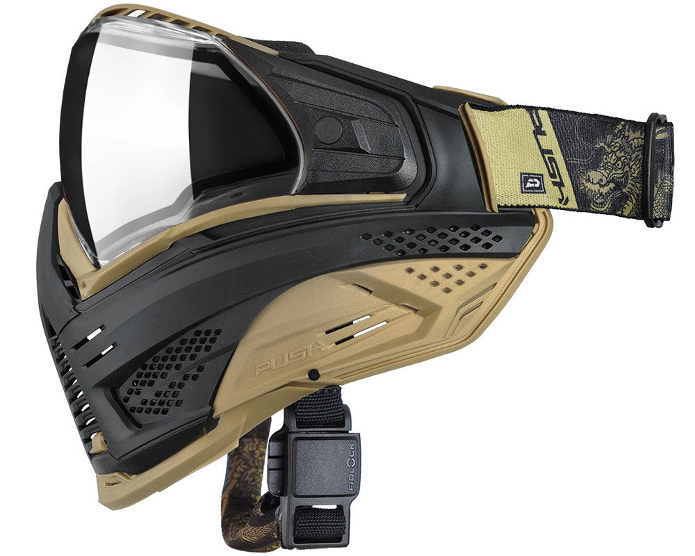 Push Unite XL Paintball Mask - Golden Dragon