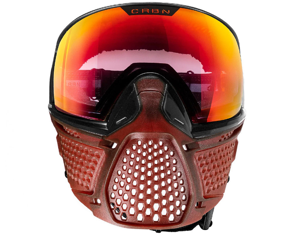 Carbon CRBN Zero Pro Paintball Mask (Less Coverage) Blood