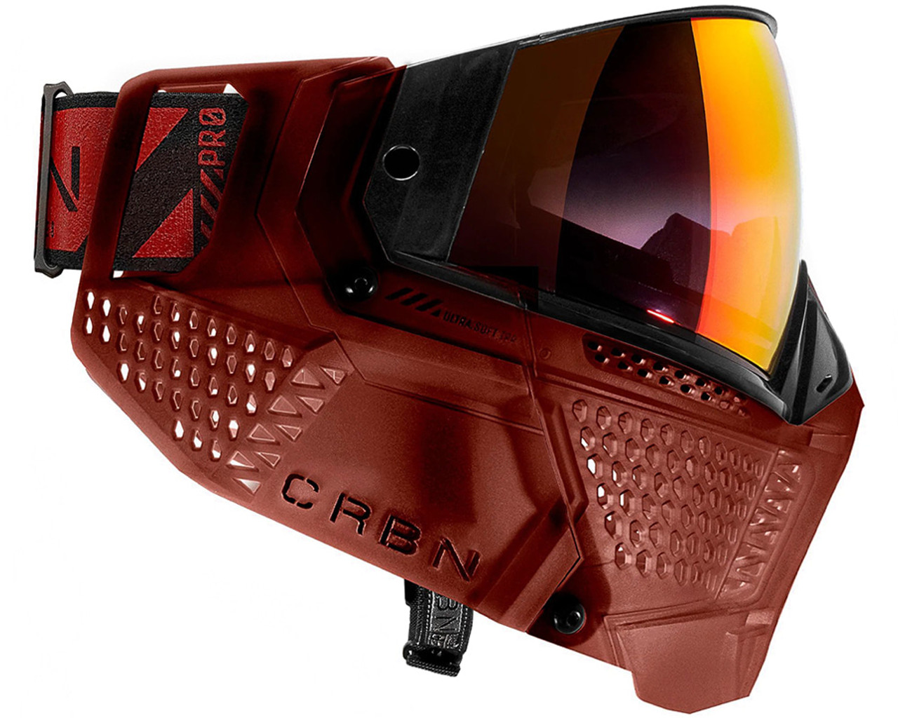 Carbon CRBN Zero Pro Paintball Mask (More Coverage) Blood