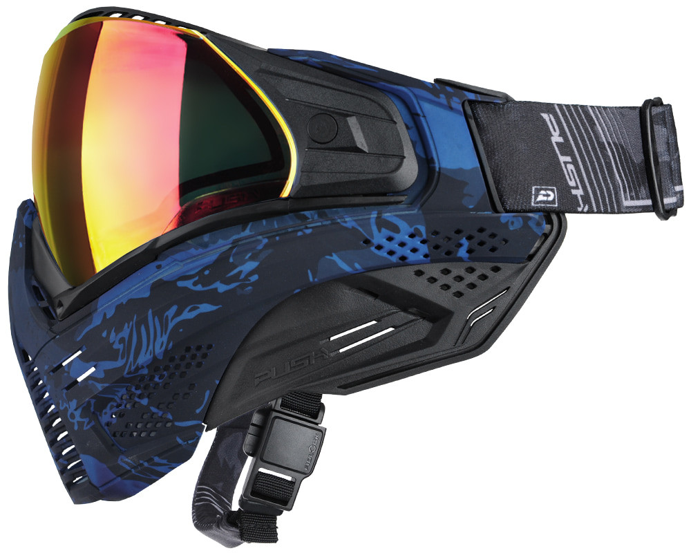 Push Unite Paintball Mask - Blue Sapphire Camo