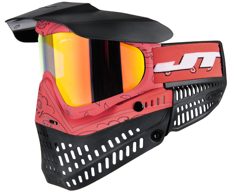 JT ProFlex Paintball Mask - Bandana Red w/ 1 Lens