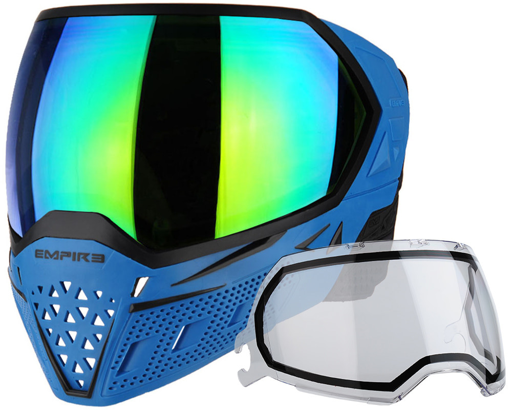 Gxg Xvsn Paintball Mask Empire EVS Mask - Black/Aqua With Black
