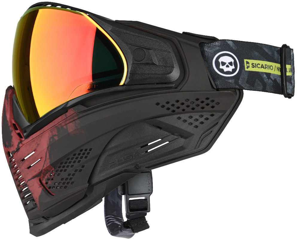 Push Unite XL Paintball Mask - Infamous Red Skull