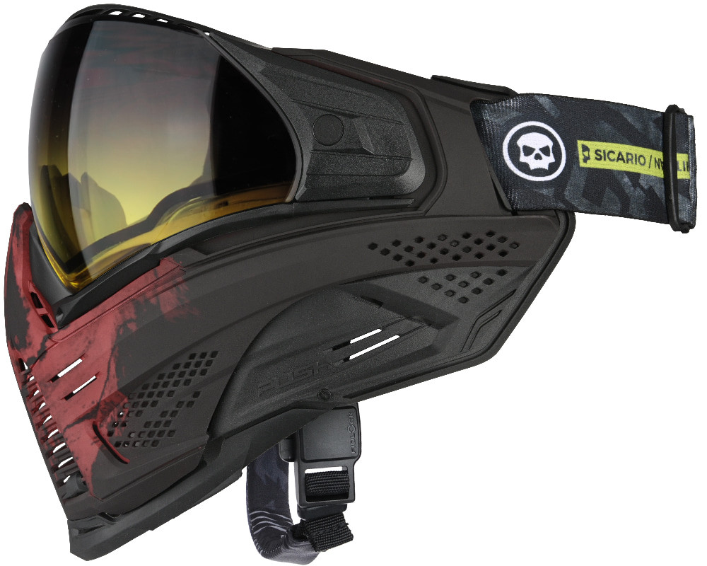 ドラ猫　Infamous X Unite pushマスク Push Unite XL Paintball Mask - Infamous Red Skull