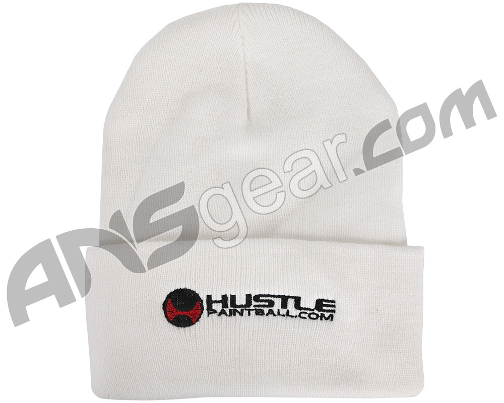 Hustle Paintball Beanie - White/Black (ZYX-1449)