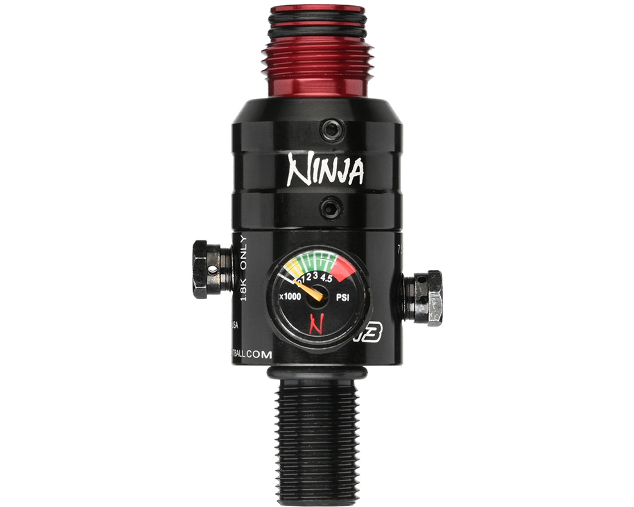 Ninja Pro V3 Adjustable Tank Regulator - Aluminum - 4500 PSI - Black
