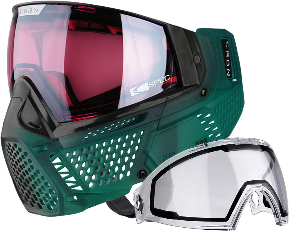 Masque CRBN Zero Pro Carbone – Paintball – Bleu/blanc/orange – Taille Unique