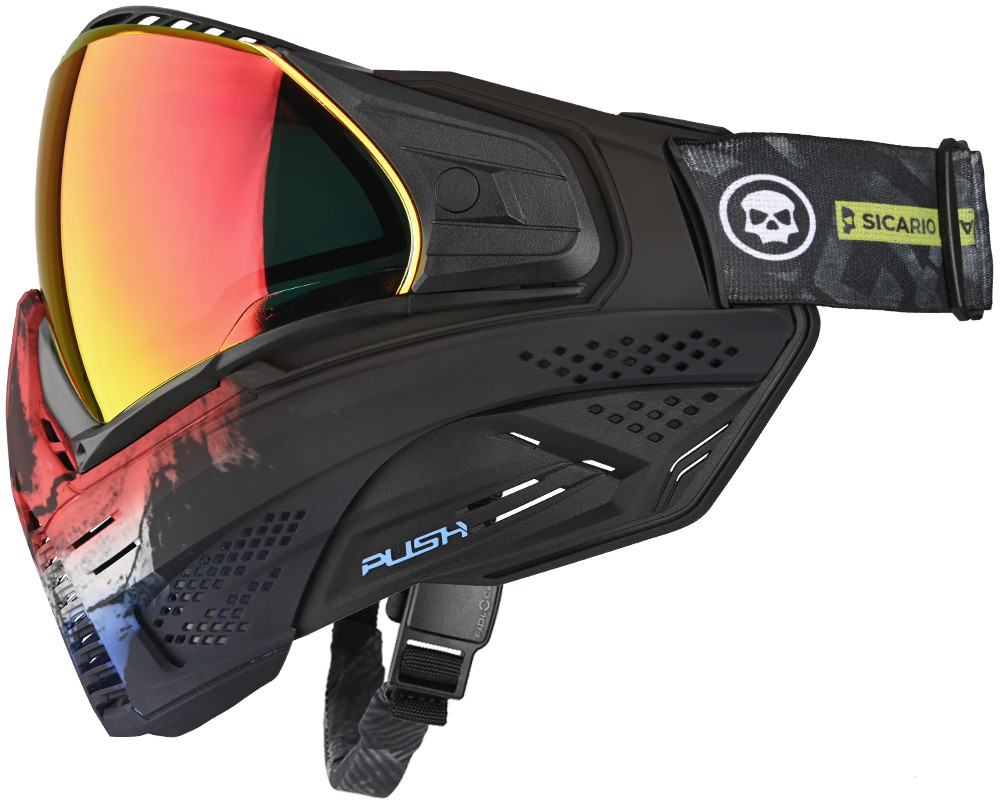 ドラ猫　Infamous X Unite pushマスク Push Unite Paintball Mask - Infamous Patriot Skull