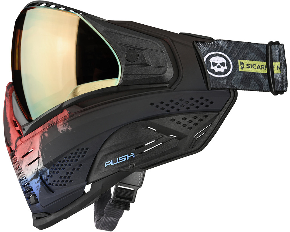 Push Unite XL Paintball Mask - Infamous Patriot Skull