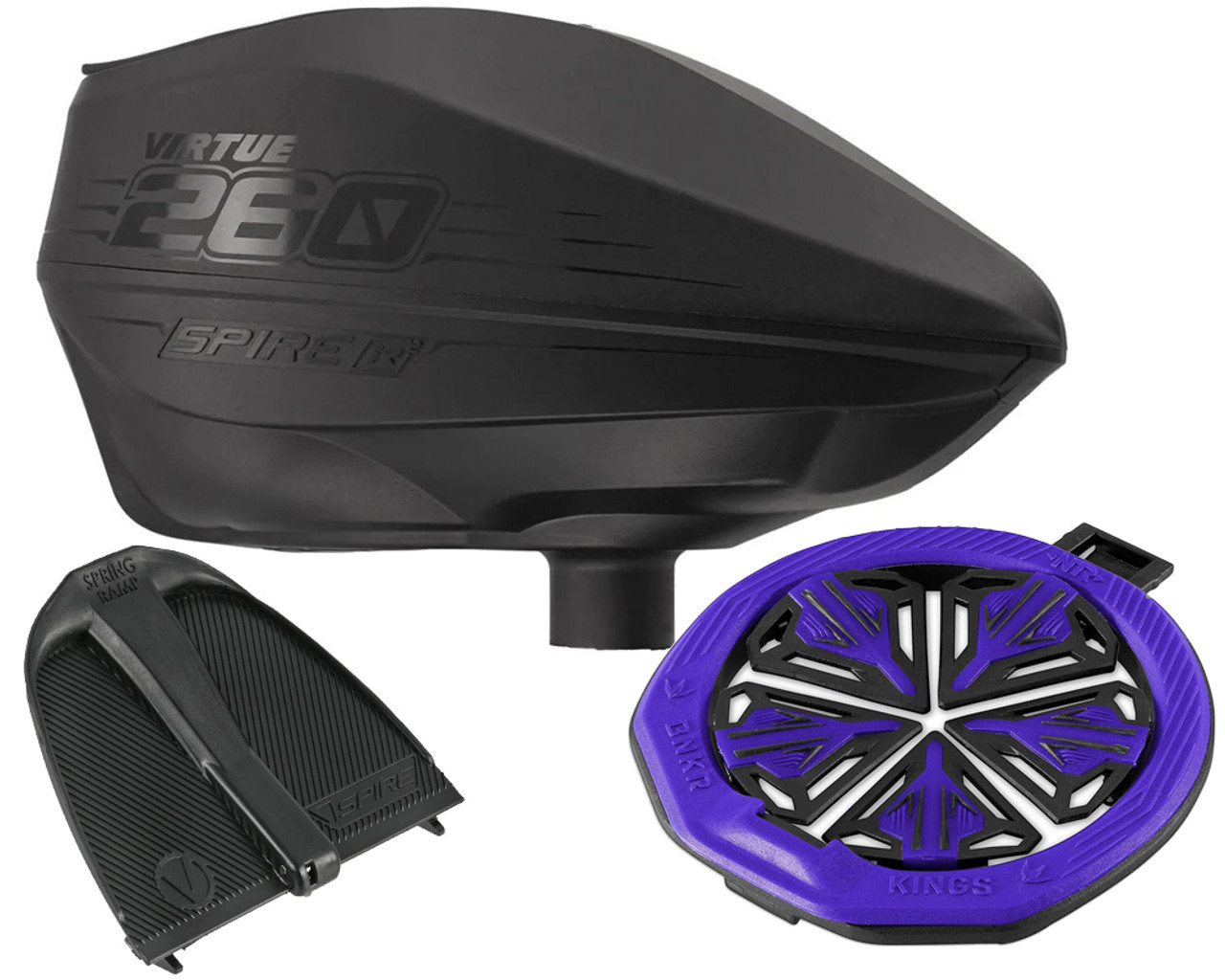 Virtue Spire IR2 260 Paintball Loader w/ Speed Feed & Spring