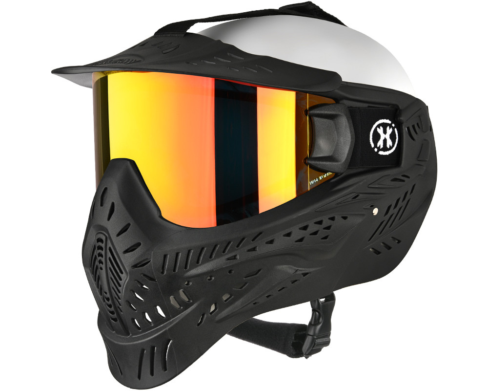 Maschera Paintball HK Army HSTL Con Lenti Fumo - Design Teschio Fibra Carbonio Nera - Nuova - Foto 3