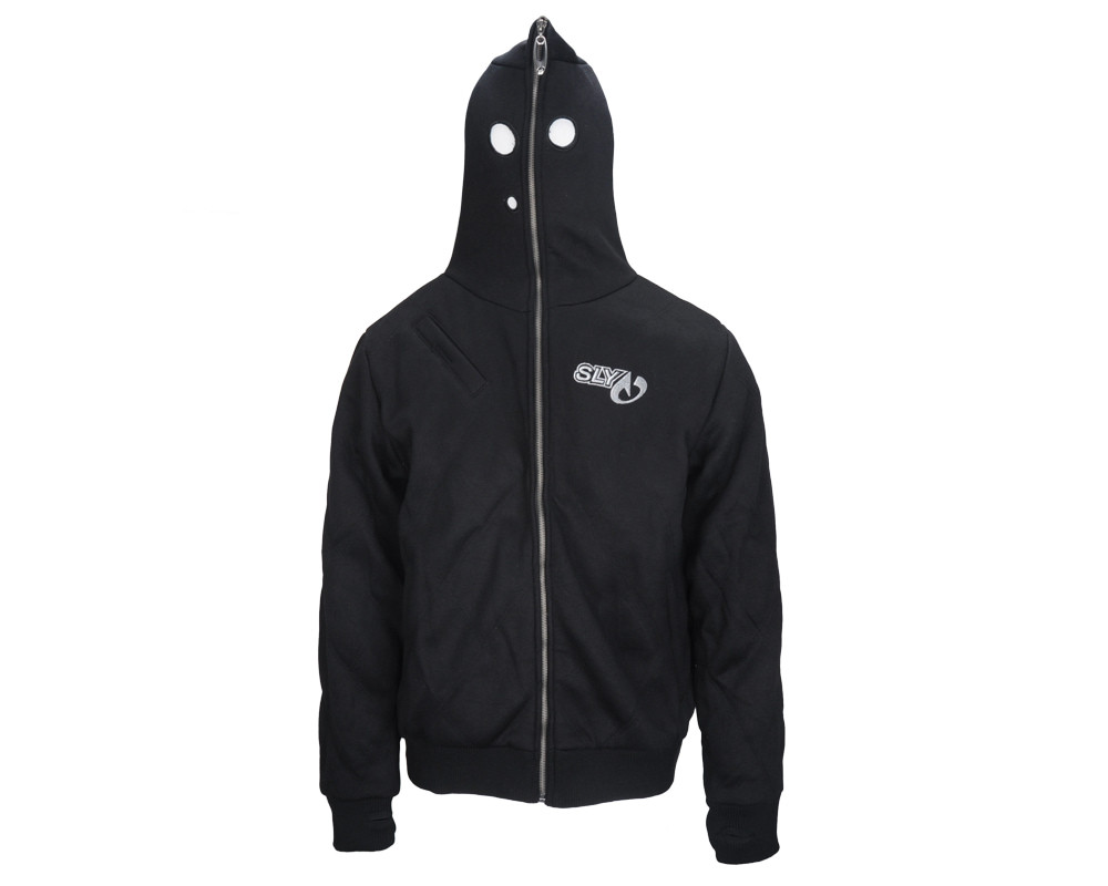 Sly Pro-Merc Zip-Up Hoodie Sweatshirt - Black - Large (ZYX-2070)