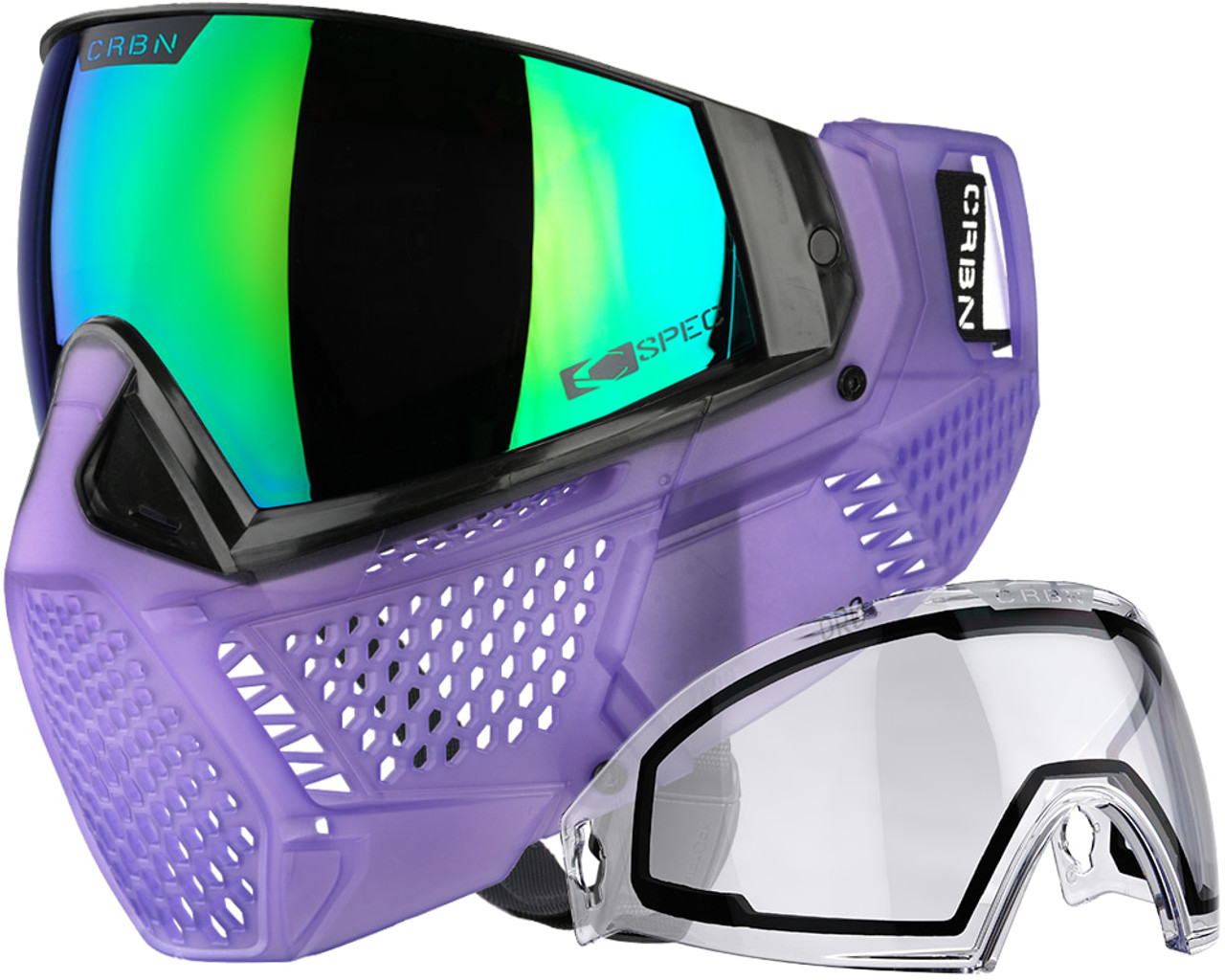 kenon ケノン Ver8.6 Carbon CRBN Zero Pro Paintball Mask (More Coverage) - Purple