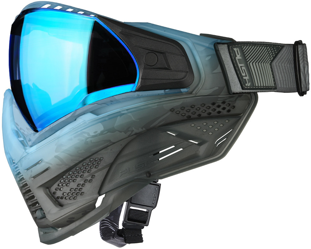 Push Unite XL Paintball Mask - FLX Teal/Grey Fade