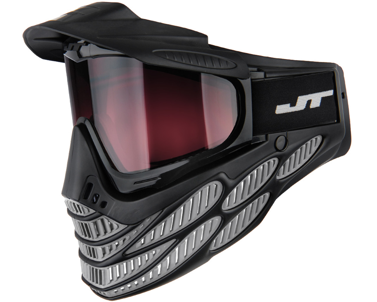 JT Paintball MASK & Googles Full Head Coverage Visor Black FOR PARTS -FOGGY  LENS