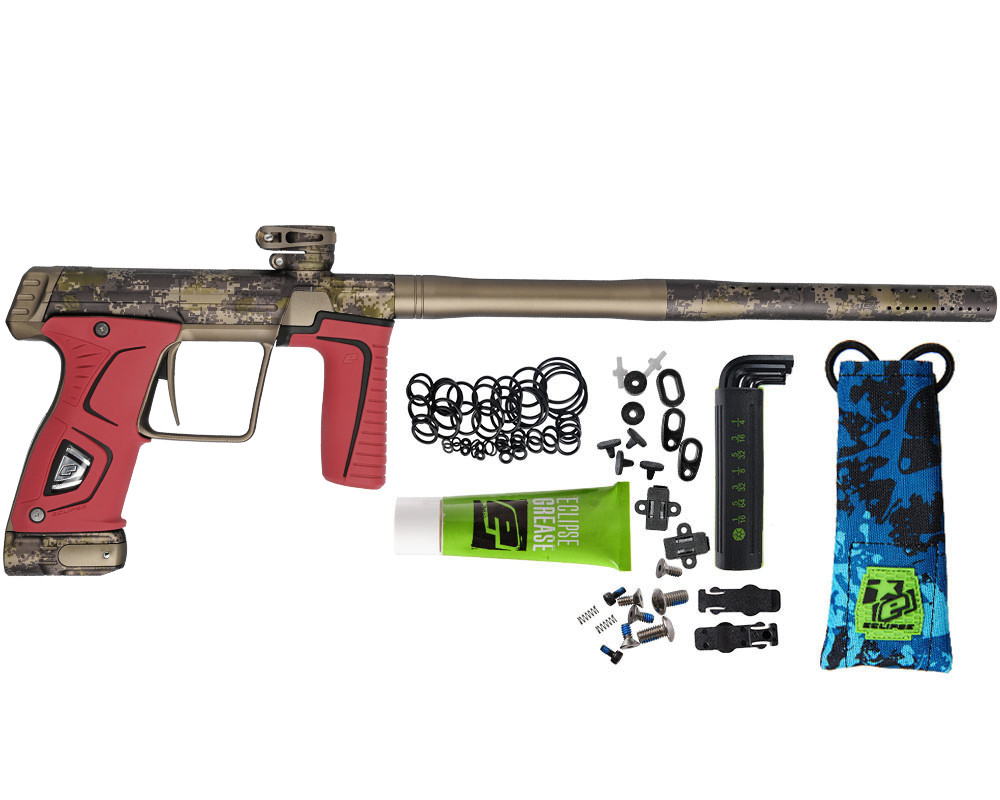 Planet Eclipse Gtek 170R Paintball Gun - HDE Earth w/ Red Grip Kit