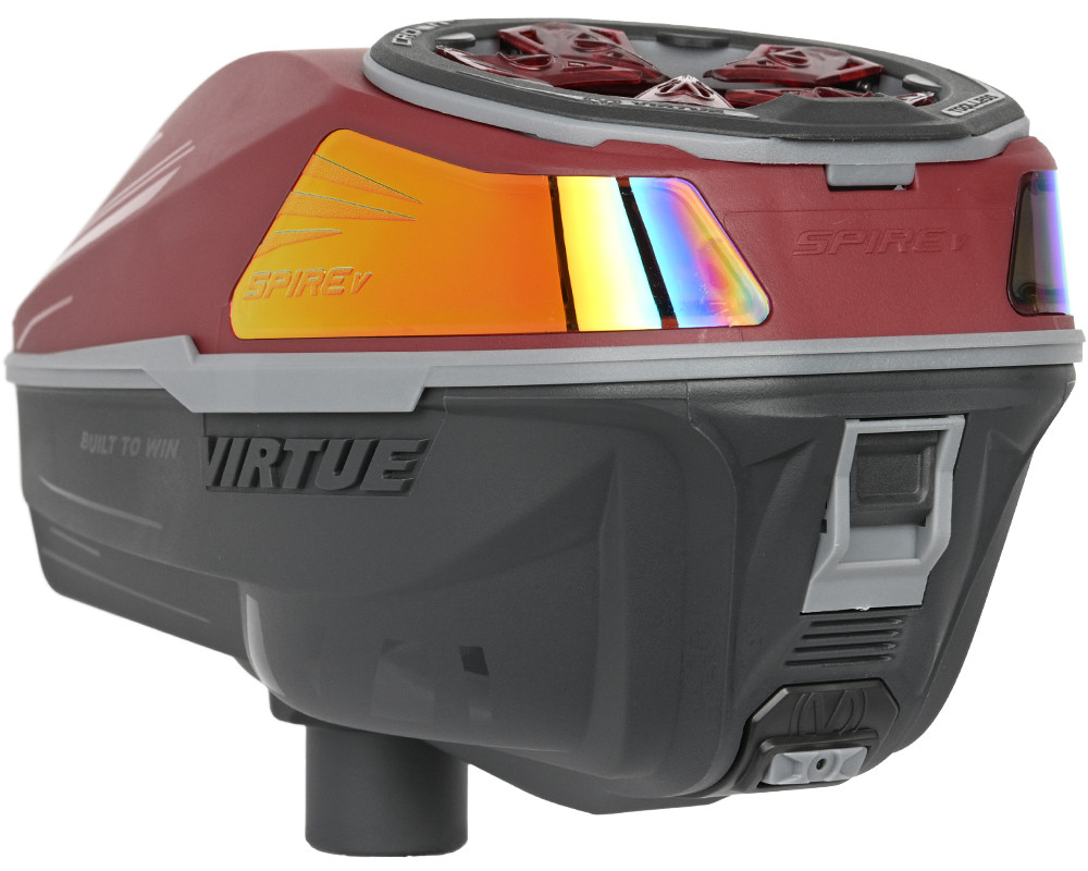 Chargeur Trémie Virtue Spire V Paintball Avec Speedfeed Red Storm - Neuf Avec Boîte