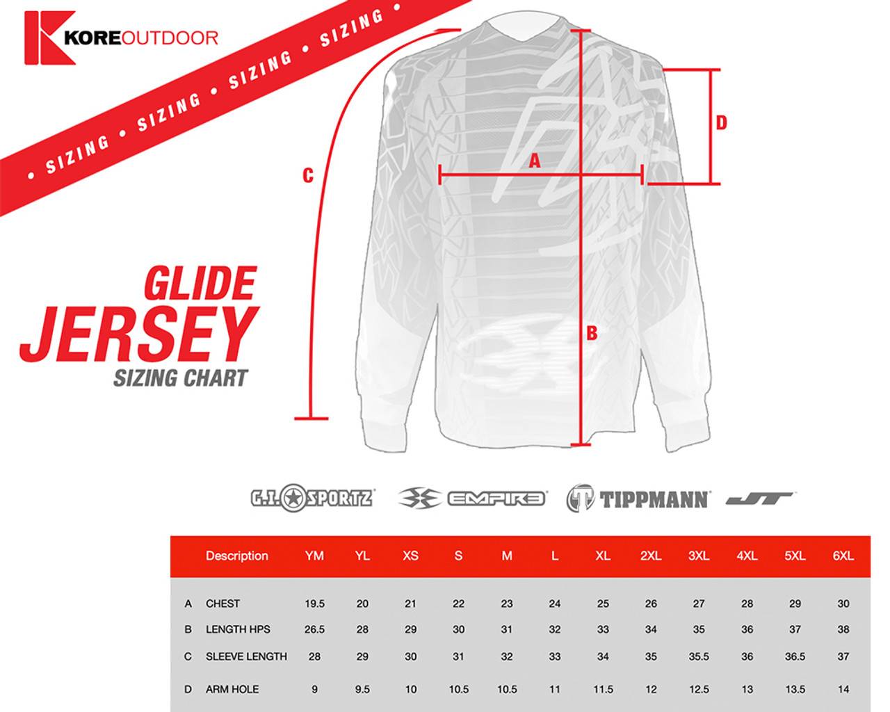 ウェア JT JT Glide Paintball Jersey - Watermelon - Small (NON-PADDED