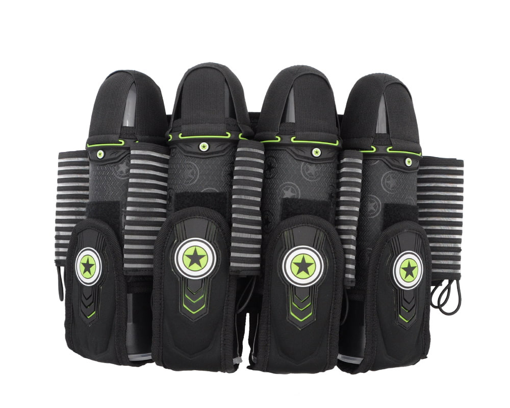 GI Sportz 4+7 Race Pack Paintball Harness - Black/Green (ZYX