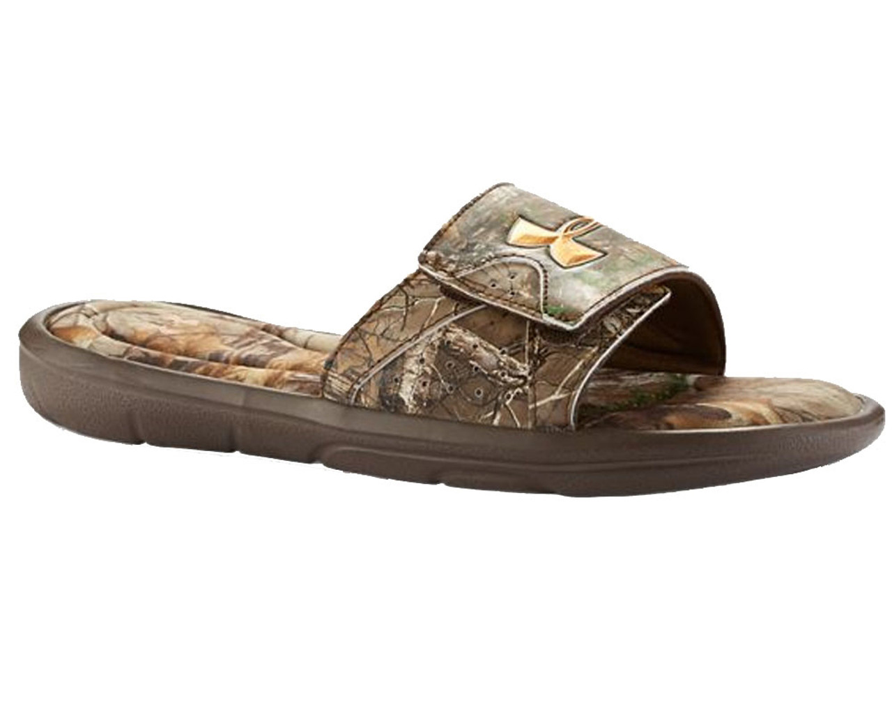 Under Armour Ignite Camo Slide Sandals Realtree Brown 946