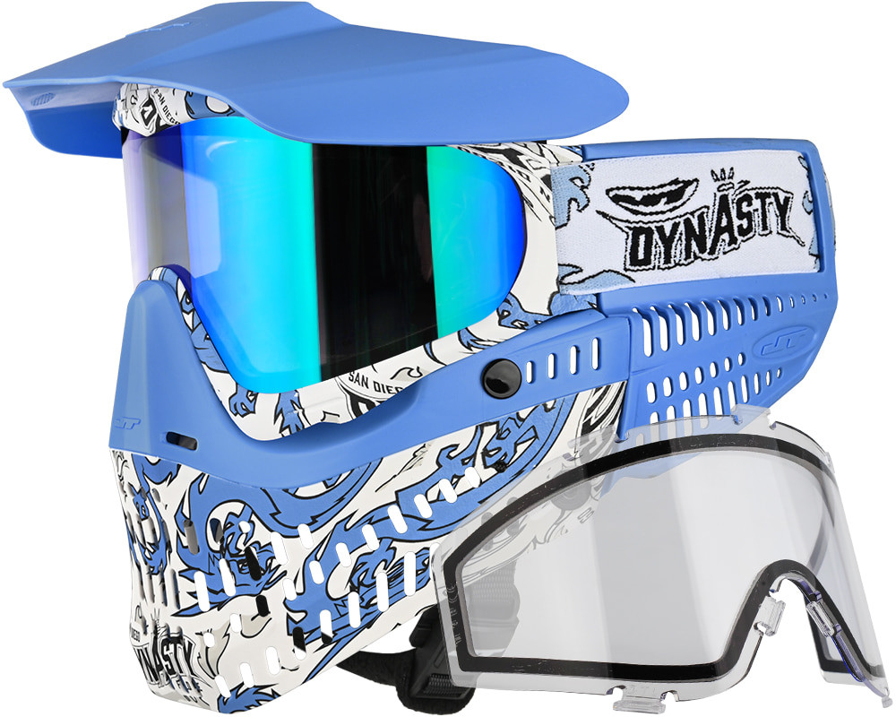 JT ProFlex Paintball Mask - LE Dynasty Dragon Blue