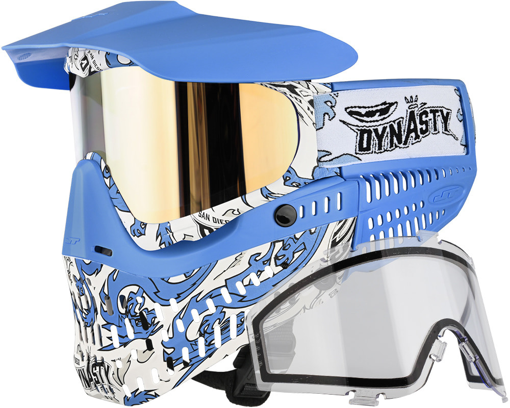 16-17 DRAGON ゴーグル X1 PETAL BLUE/OP F.BLU ジャパンフィット ヘルメット対応 JT ProFlex Paintball Mask - LE Dynasty Dragon Blue