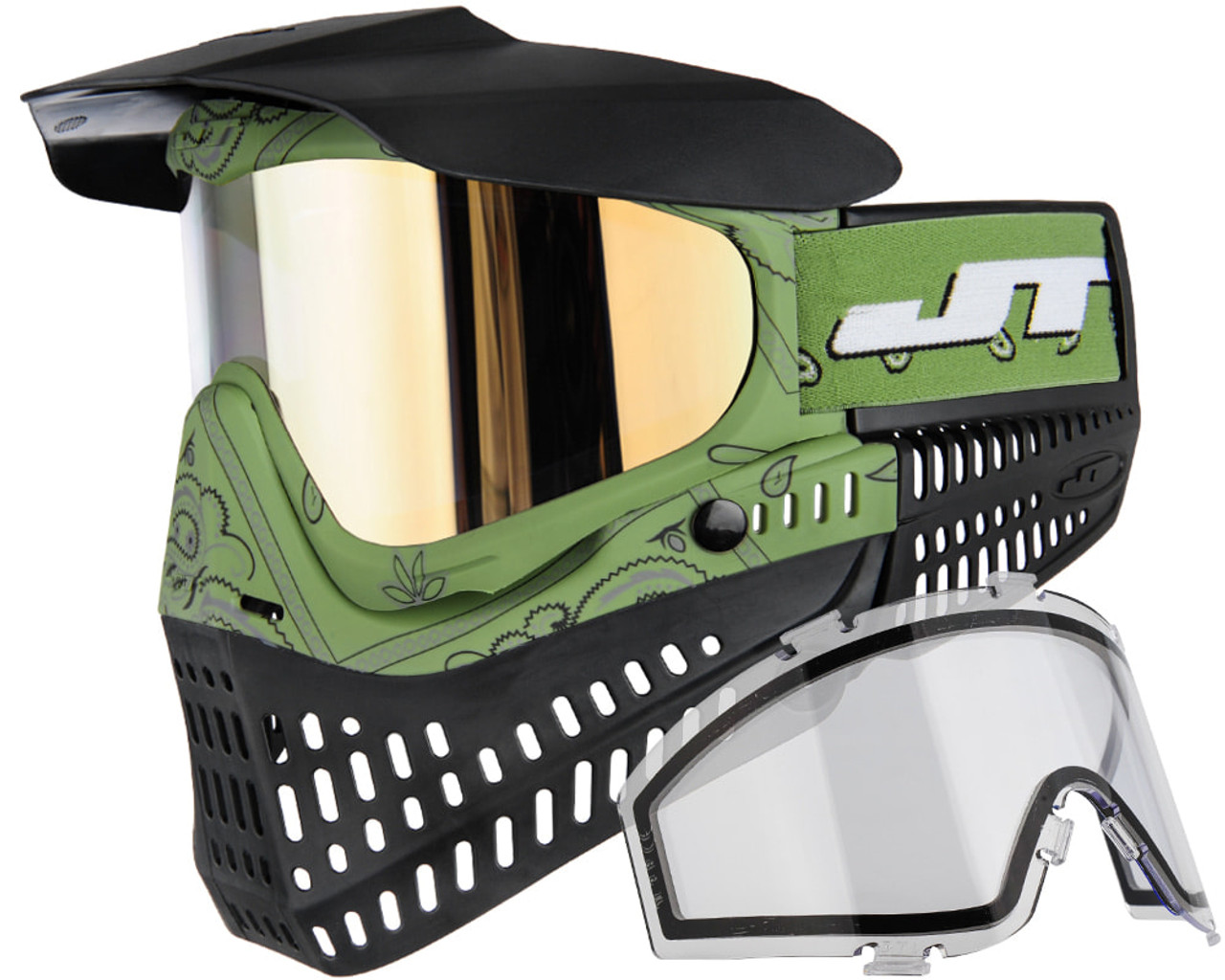 JT Bandana Series Proflex Paintball Mask - Stone Gray w/ Clear and