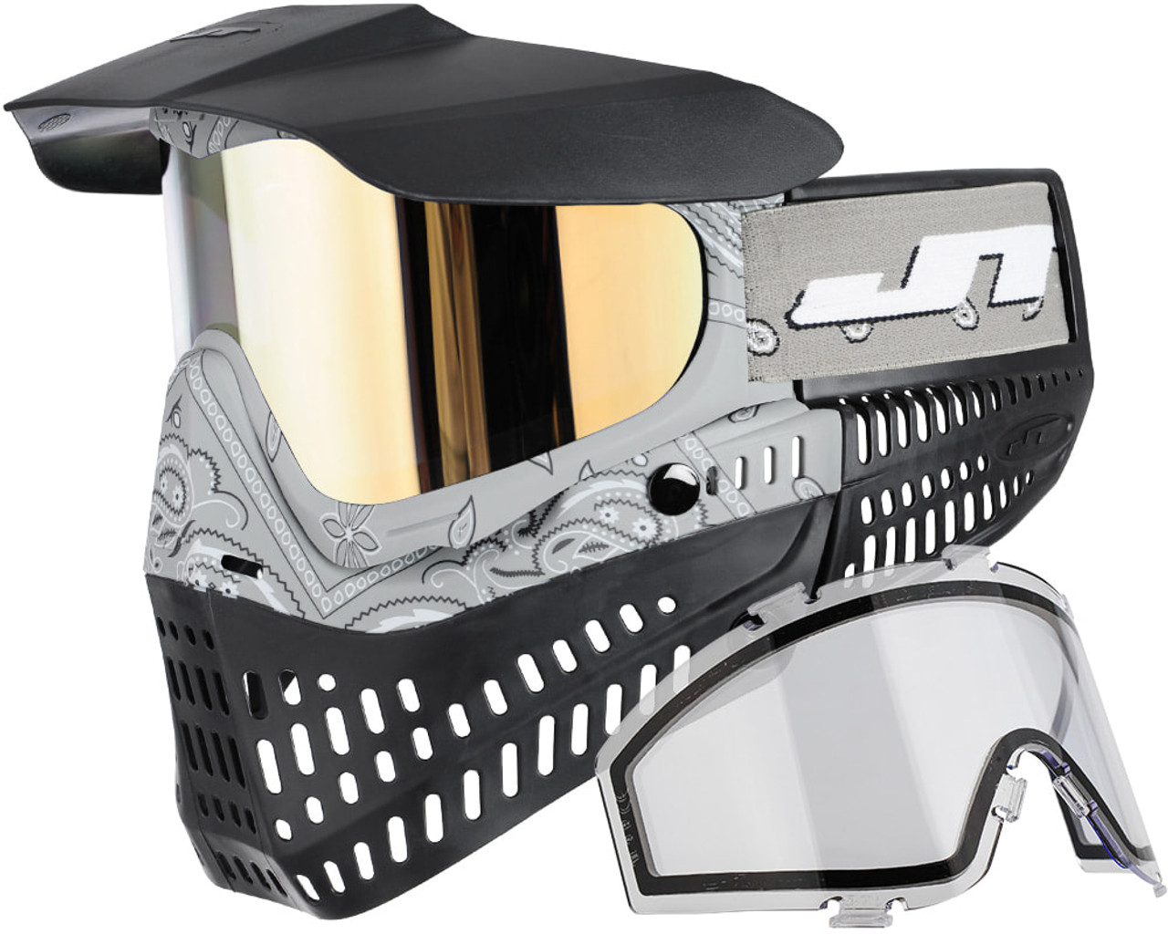 JT ProFlex Paintball Mask - Bandana Stone Grey