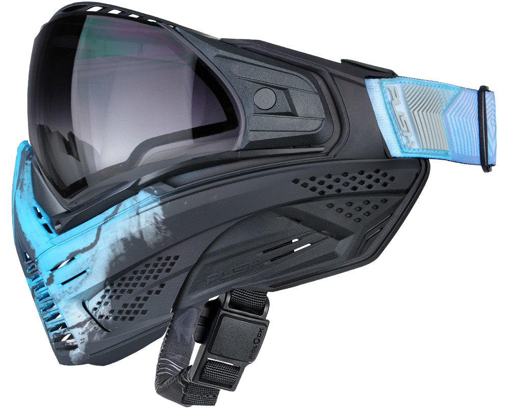 Push Unite Paintball Mask - Infamous Blue Fade Skull