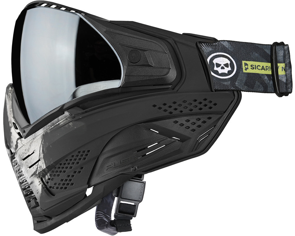 Push Unite XL Paintball Mask Infamous Titanium Skull