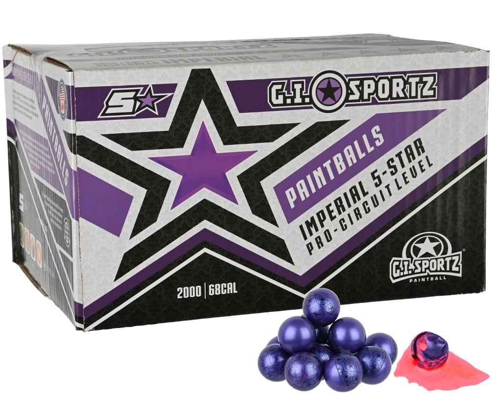 GBハロボッツ GI Sportz 5 Star 2,000 Round Paintball Case - Nuclear Pink Fill