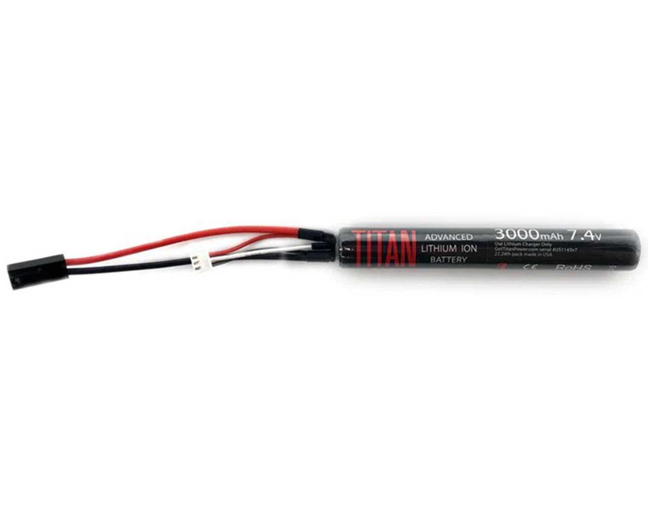 Titan 3000mAH 7.4V Stick Tamiya Airsoft Battery (1143)