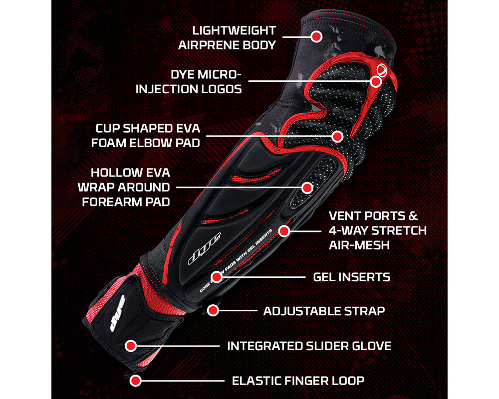 Dye Performance Elbow Pads - Red DyeCam