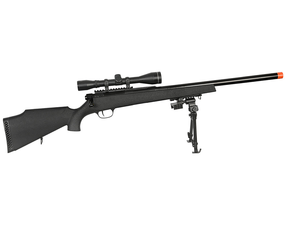 UHC Super X-9 Swat Sniper Rifle Bolt Action Airsoft Gun - Black