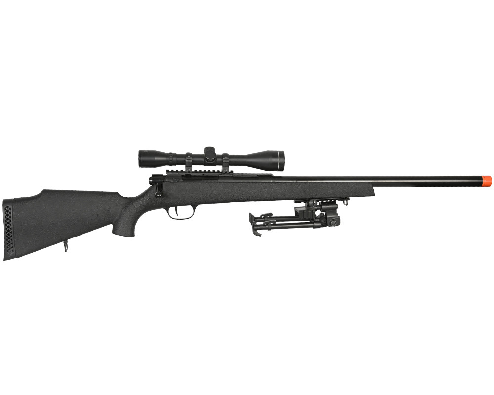 UHC Super X-9 Swat Sniper Rifle Bolt Action Airsoft Gun - Black