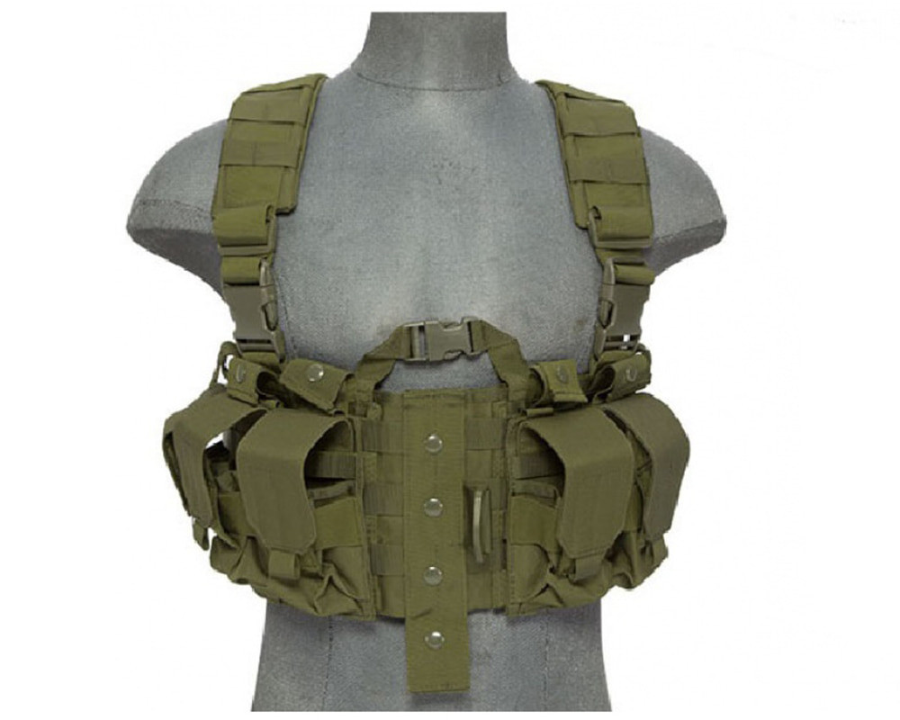 Lancer Tactical Nylon M4 Chest Harness - Olive Drab (CA-306GN)