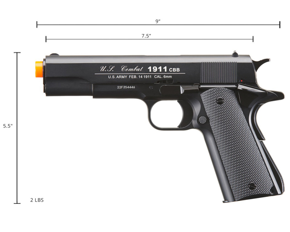 WinGun Full Metal Sport 613 1911 CO2 Half Blowback Airsoft Pistol
