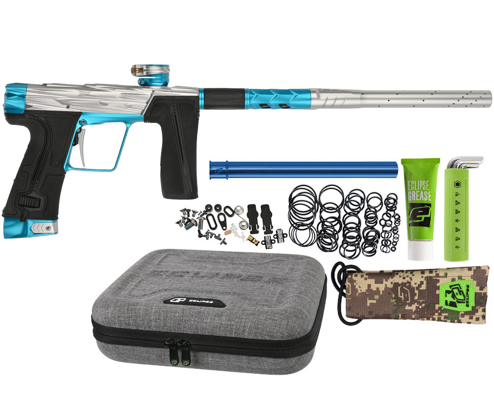 HK Army Razr Geo R5 Paintball Gun by Planet Eclipse - Silver/Teal