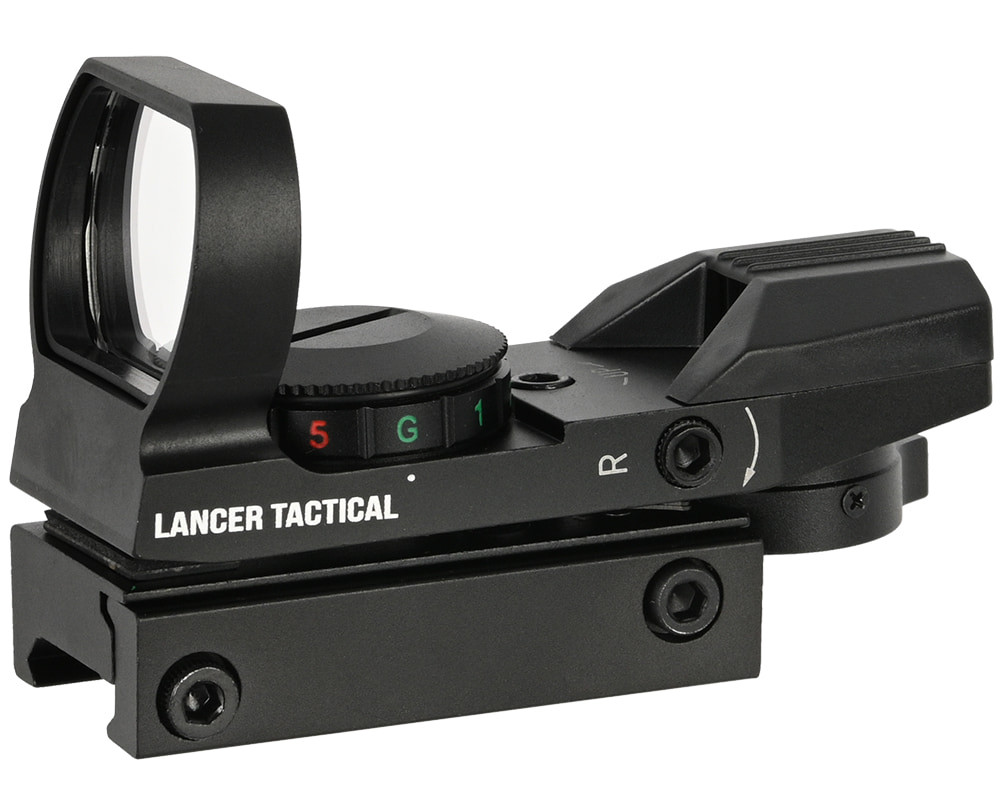 Lancer Tactical Red & Green Dot Panorama Reflex Sight - 4 Reticles