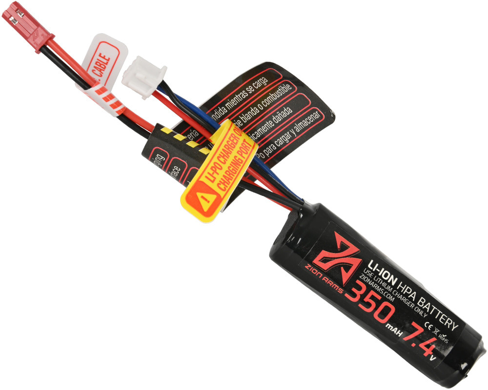 hi-yan⭐︎ Zion Arms 7.4V 350mAh Lithium-Ion HPA Engine Airsoft Battery (JST
