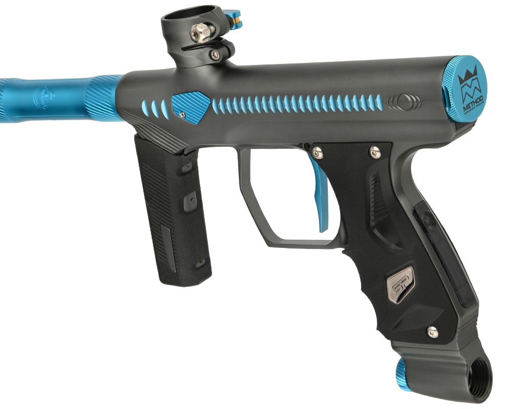 Drop Forward Shocktech Bleu Brillant Gunmetal Dovetail #4 – Pour Paintball Autococker