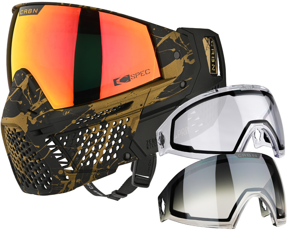 Carbon CRBN Zero GRX Paintball Mask (Less Coverage) - Splat Molten