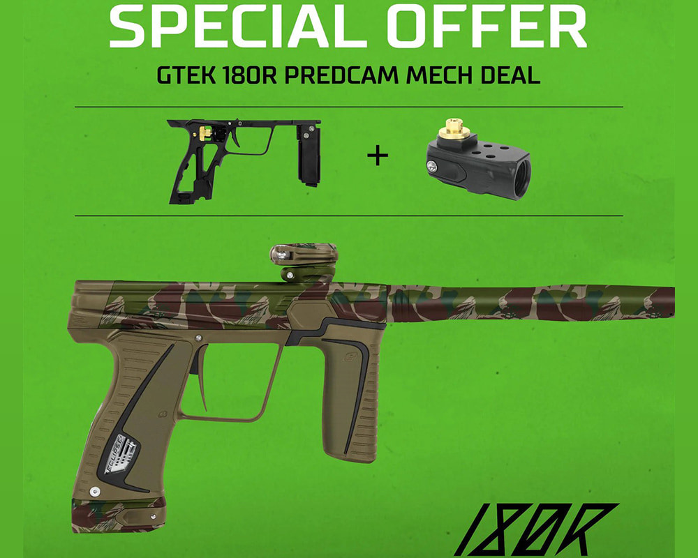Planet Eclipse Gtek 180R Mech Paintball Gun Bundle - Predator Camo