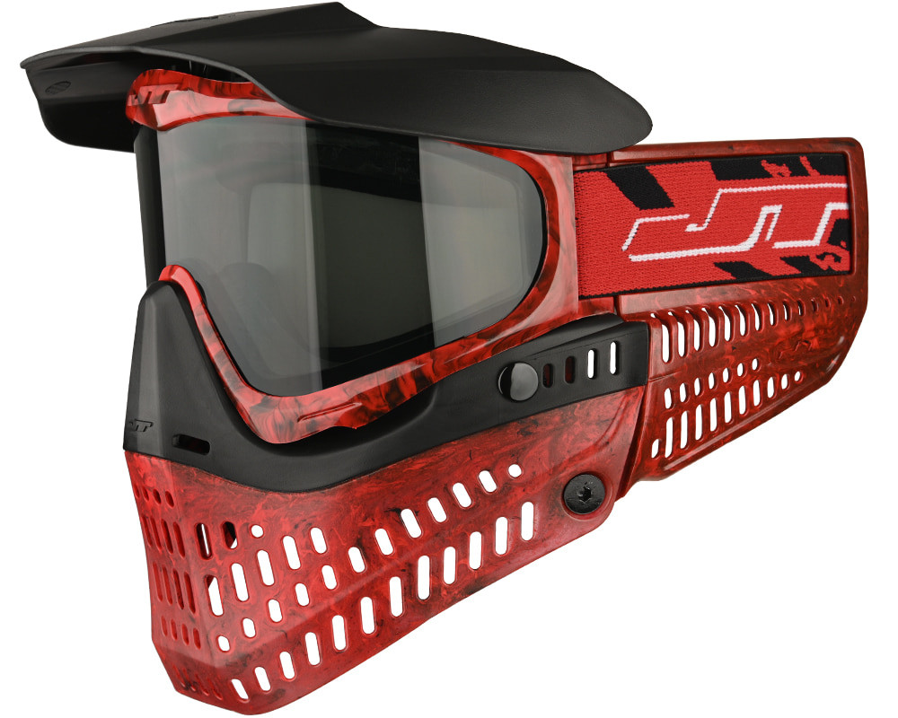 JT ProFlex Paintball Mask - Red/Black Marble Series - Home