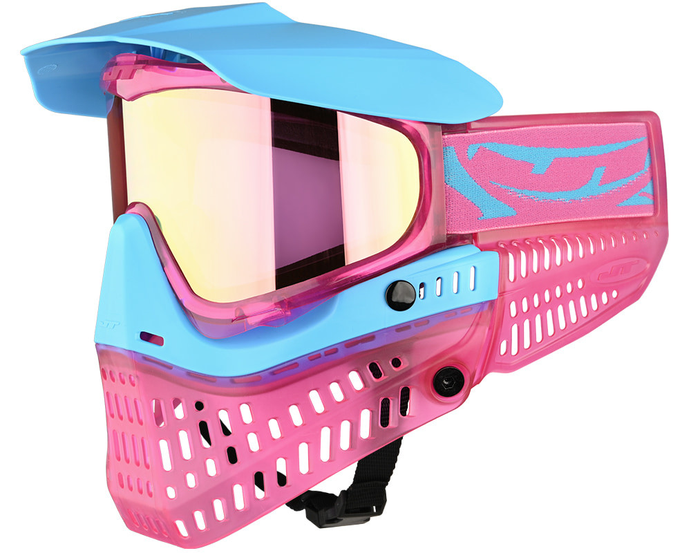 JT ProFlex Paintball Mask - Cotton Candy w/ Pink Mirror Lens