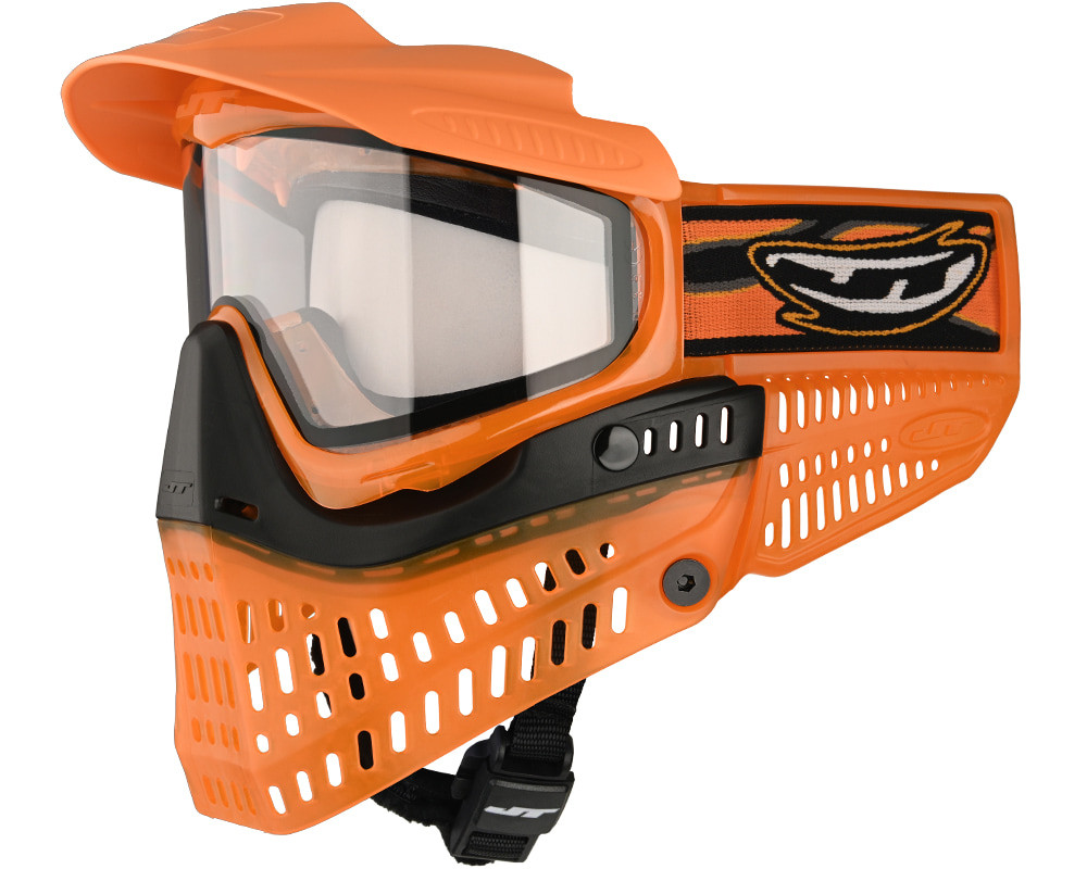 JT ProFlex Paintball Mask - Ice Series Orange w/ Clear Lens