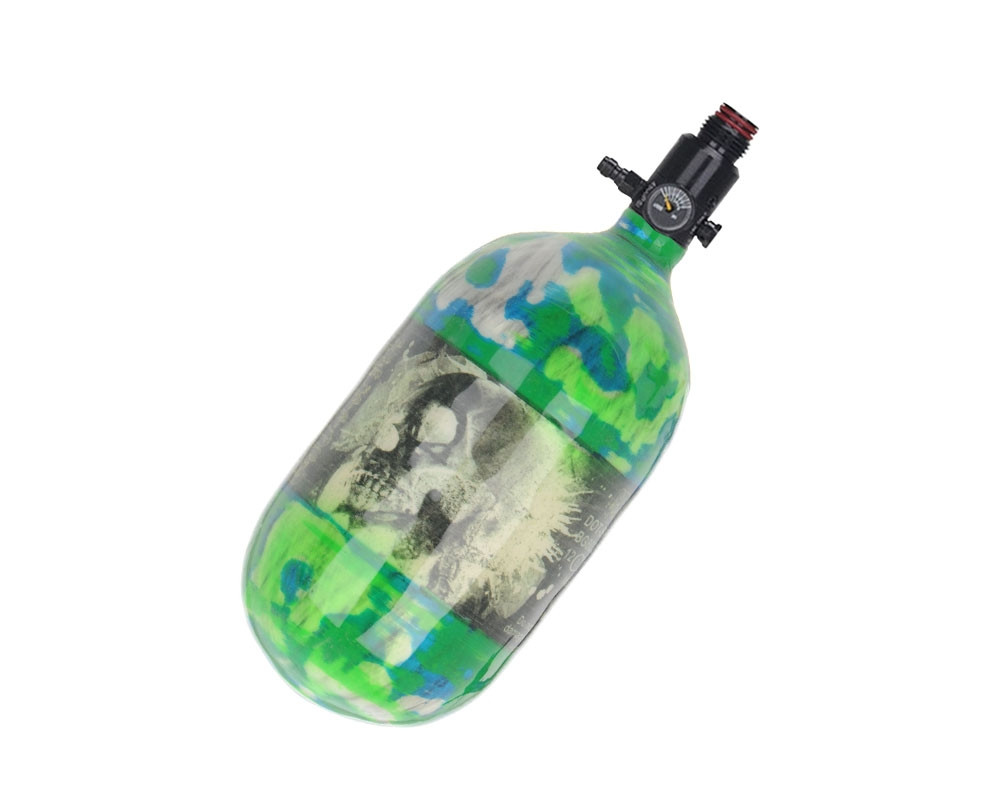 Crossfire SS Graffiti Series Carbon Fiber Compressed Air Tank with Ninja Ultralite Regulator